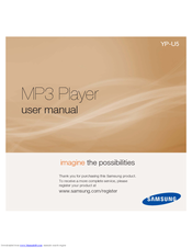 Samsung YP-U5JQW/XAA - 2 GB Digital Player User Manual