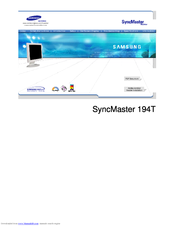 Samsung SyncMaster 194T User Manual