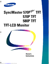 Samsung SyncMaster 580P TFT Owner's Instructions Manual