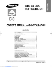 Samsung RS60KJSM Owner's Manual And Installation