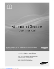 Samsung SC8650 1800W Bagless Cylinder Vacuum Cleaner User Manual
