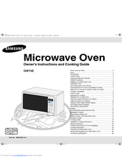 Samsung GW73E Owner's Instructions And Cooking Manual