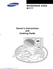 Samsung M1777 Owner's Instructions And Cooking Manual