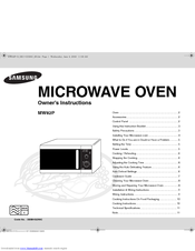 Samsung MW82P-B Owner's Instructions Manual