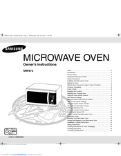 Samsung MW872 Owner's Instructions Manual