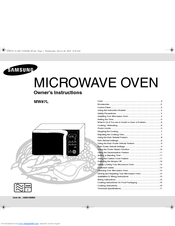 Samsung MW87L Owner's Instructions Manual