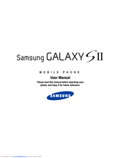 Samsung Galaxy II User Manual