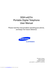 Samsung SGH x427m User Manual