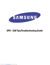 Samsung SPH-I300GS Tips/Troubleshooting Manual