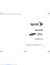 Samsung SPH-I325 ACE User Manual