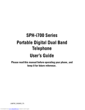 Samsung SPH-i700 Series User Manual