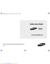 Samsung Seek SPH-M350 Online User's Manual