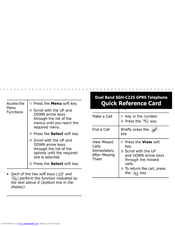 Samsung SGH-C225 Quick Reference Card