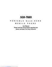 Samsung Gravity T SGH-t669 User Manual