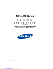 Samsung A630 - SCH Cell Phone User Manual