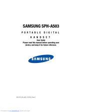 Samsung SPHA503 User Manual