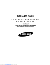 Samsung A436 - SGH Cell Phone 3 MB User Manual