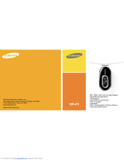 Samsung YP-F1Z - YEPP 1 GB Digital Player Manual