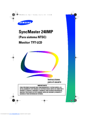 Samsung SyncMaster 240MP Instrucciones Para El Usuario