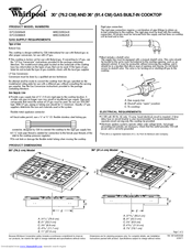 Whirlpool G7CG3064X - DIMENSIONS GUIDE Product Dimensions
