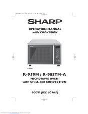 Sharp R959MA Operation Manual With Cookbook