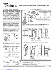 Whirlpool WGD9470WW Product Dimensions