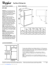 Whirlpool WRT771RWY Product Dimensions