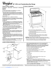 Whirlpool WFG540H0A Product Dimensions