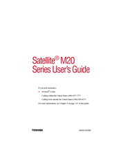 Toshiba Satellite M20 Series User Manual