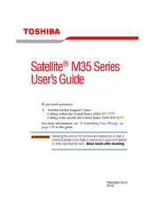 Toshiba Satellite M35 Series User Manual