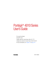 Toshiba Portege 4010 Series User Manual