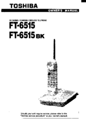 Toshiba FT-6515BK Owner's Manual