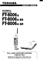 Toshiba FT-8006 Owner's Manual