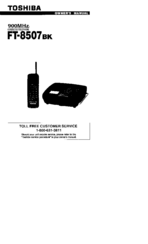 Toshiba FT8507 - FT Cordless Phone Owner's Manual