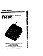 Toshiba FT-8980 Owner's Manual