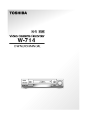 Toshiba W-714 Owner's Manual