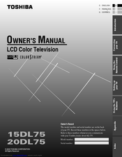 Toshiba 15DL75 Owner's Manual