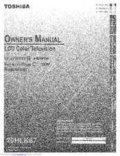 Toshiba TheaterWide 20HLK67 Owner's Manual