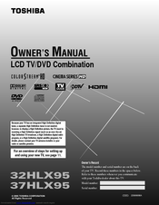 Toshiba 32HLX95 Owner's Manual