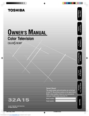 Toshiba 32A15 Owner's Manual