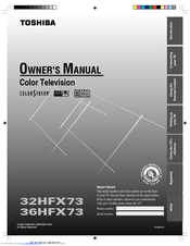 Toshiba 32HFX73 Owner's Manual