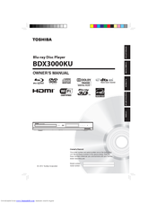 Toshiba BDX3000KU Owner's Manual