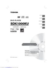 Toshiba SDK1000K Owner's Manual