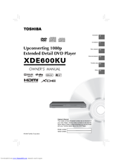 Toshiba XDE600 Owner's Manual