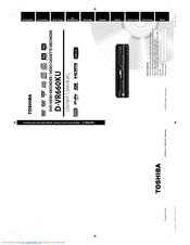 Toshiba D-VR660KU Owner's Manual