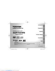 Toshiba SDP75SWN Owner's Manual
