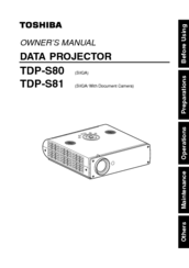 Toshiba TDP-S80 Owner's Manual