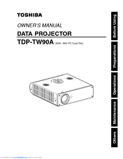 Toshiba TDP-TW90AU Owner's Manual