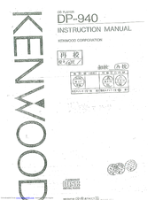 Kenwood DP-940 Instruction Manual