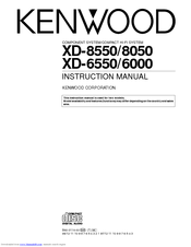 Kenwood XD-8550 Instruction Manual